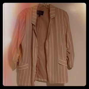Pink and white blazer
